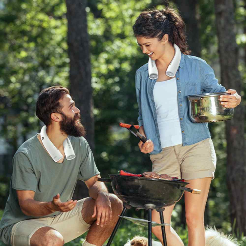 Norvo | Bladeless bærbar nakkevifte med 3 hastigheter stille kjøling 4000 mAh oppladbart