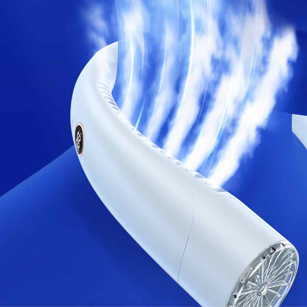 Norvo | Bladeless bærbar nakkevifte med 3 hastigheter stille kjøling 4000 mAh oppladbart