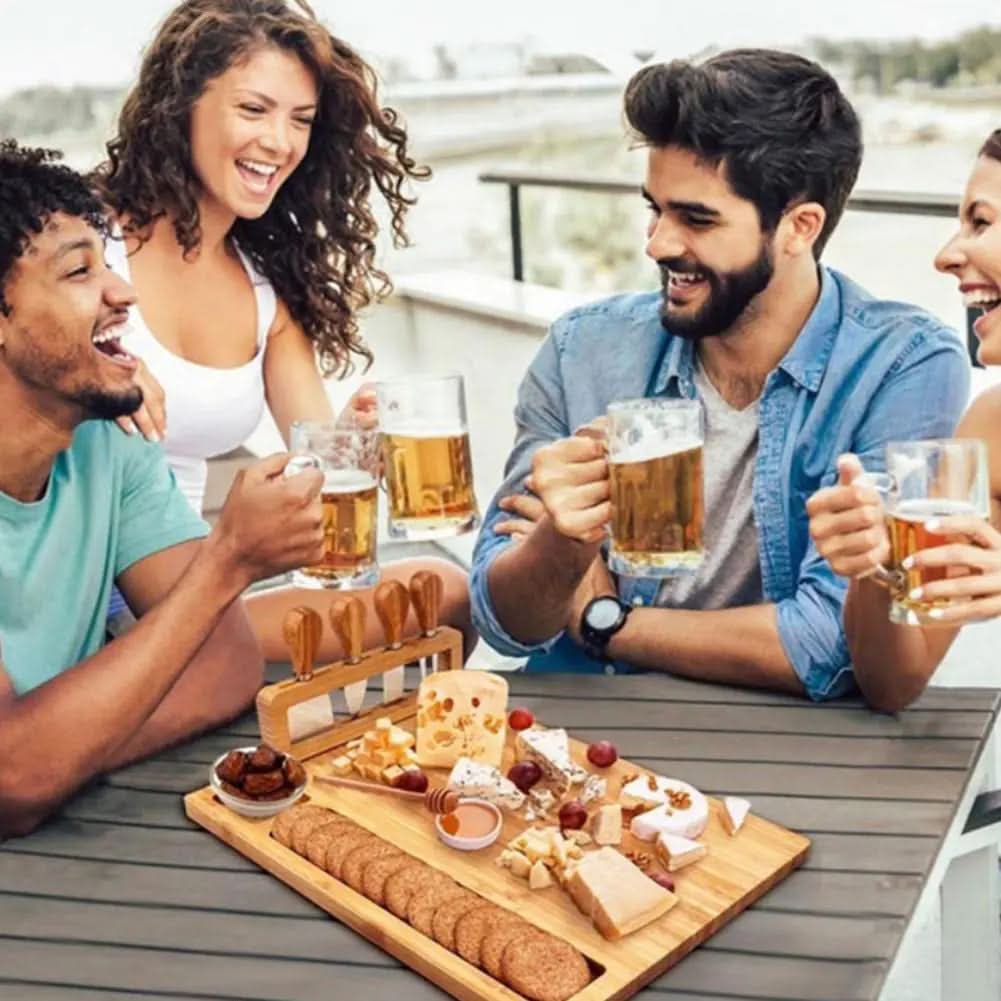 Norvo | CheeseLux – Premium Bambus Ostebrett Sett