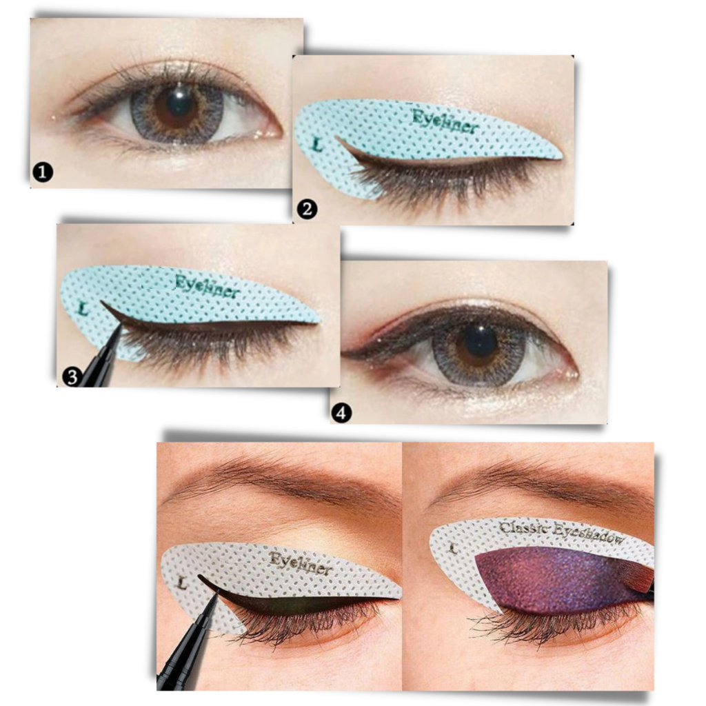 Pakke med raske eyeliner-sjablonger