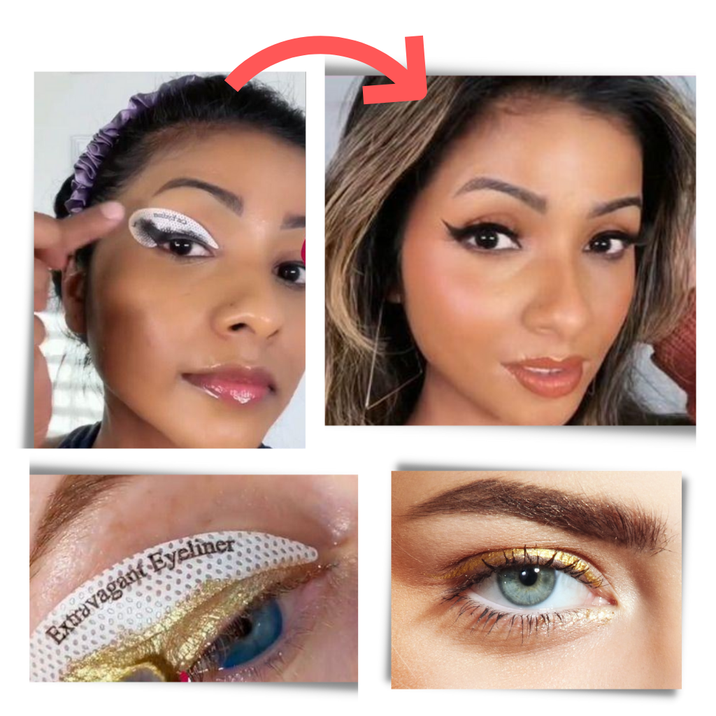 Pakke med raske eyeliner-sjablonger