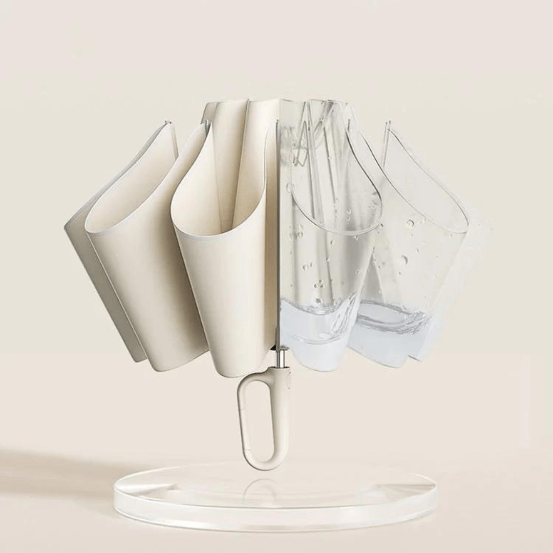 Norvo | Automatisk Kompakt Paraply, Bygget for Sterk Vind