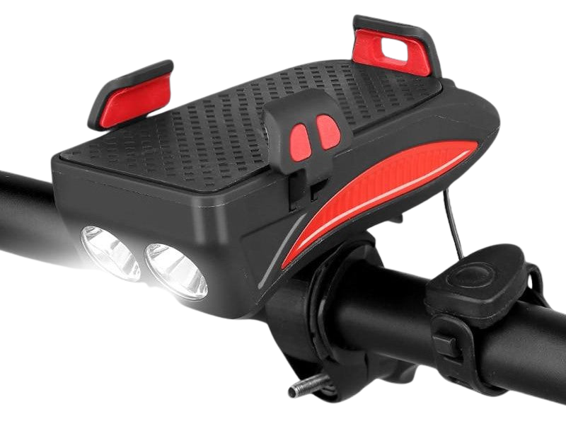 Norvo | Kompakt 4-i-1 sykkelutstyr med horn, lys og ladefunksjon