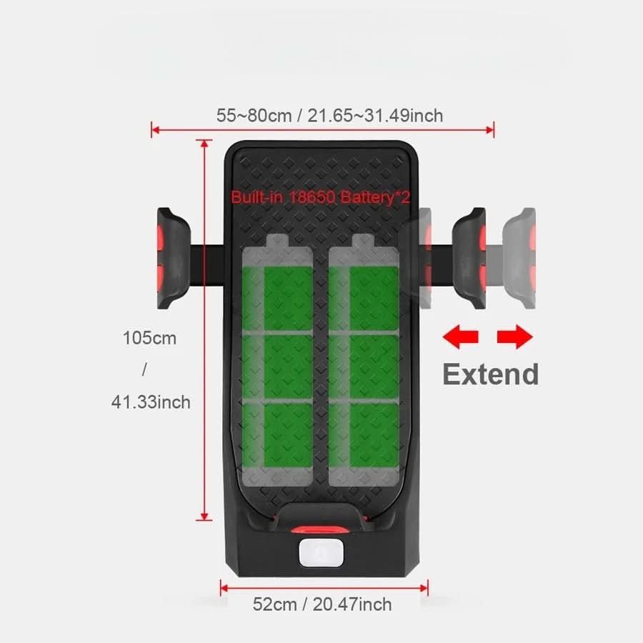 Norvo | Kompakt 4-i-1 sykkelutstyr med horn, lys og ladefunksjon