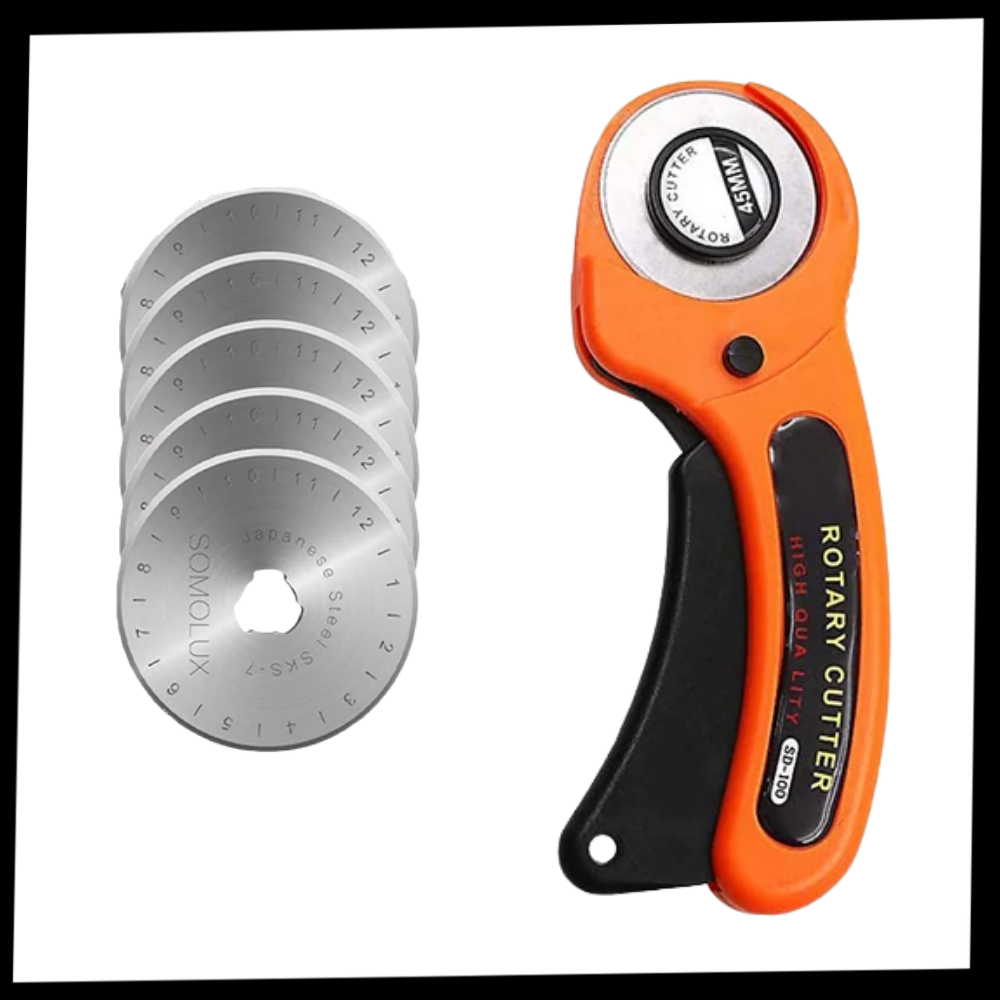 Stoffkutter med fem 45mm blader