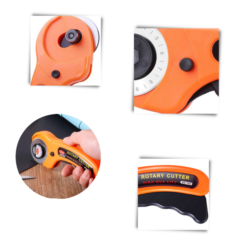 Stoffkutter med fem 45mm blader
