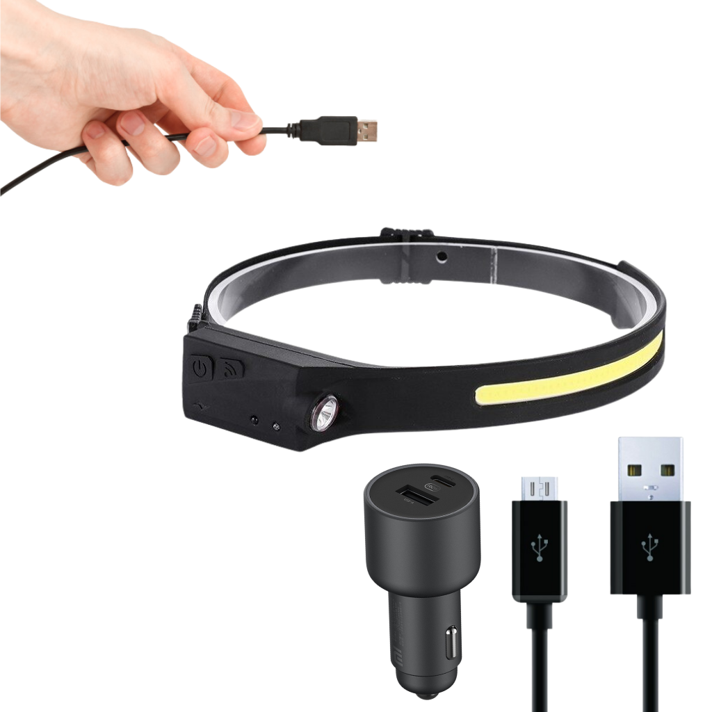 Oppladbar LED-hodelykt