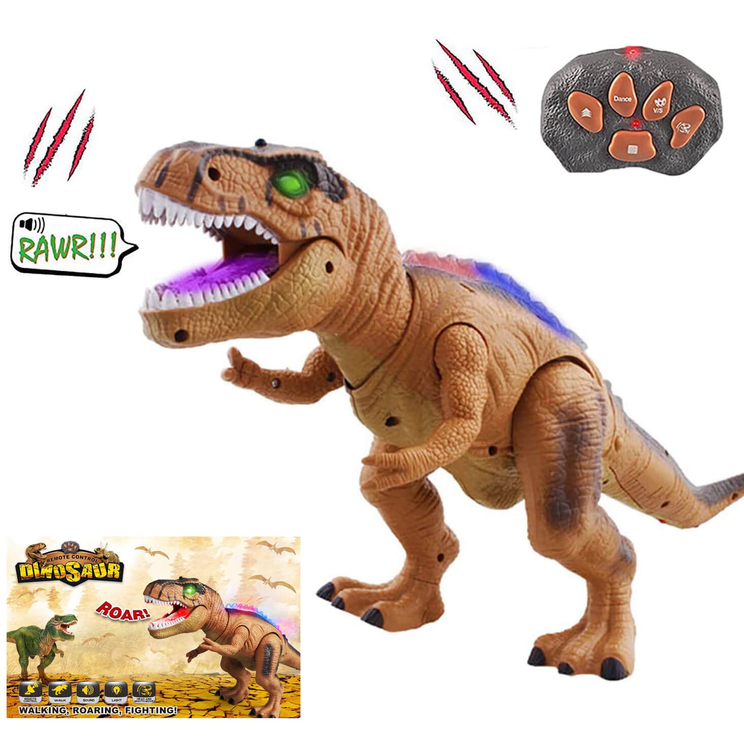 Norvo | Kontroller T-Rex dinosauren med LED-belysning