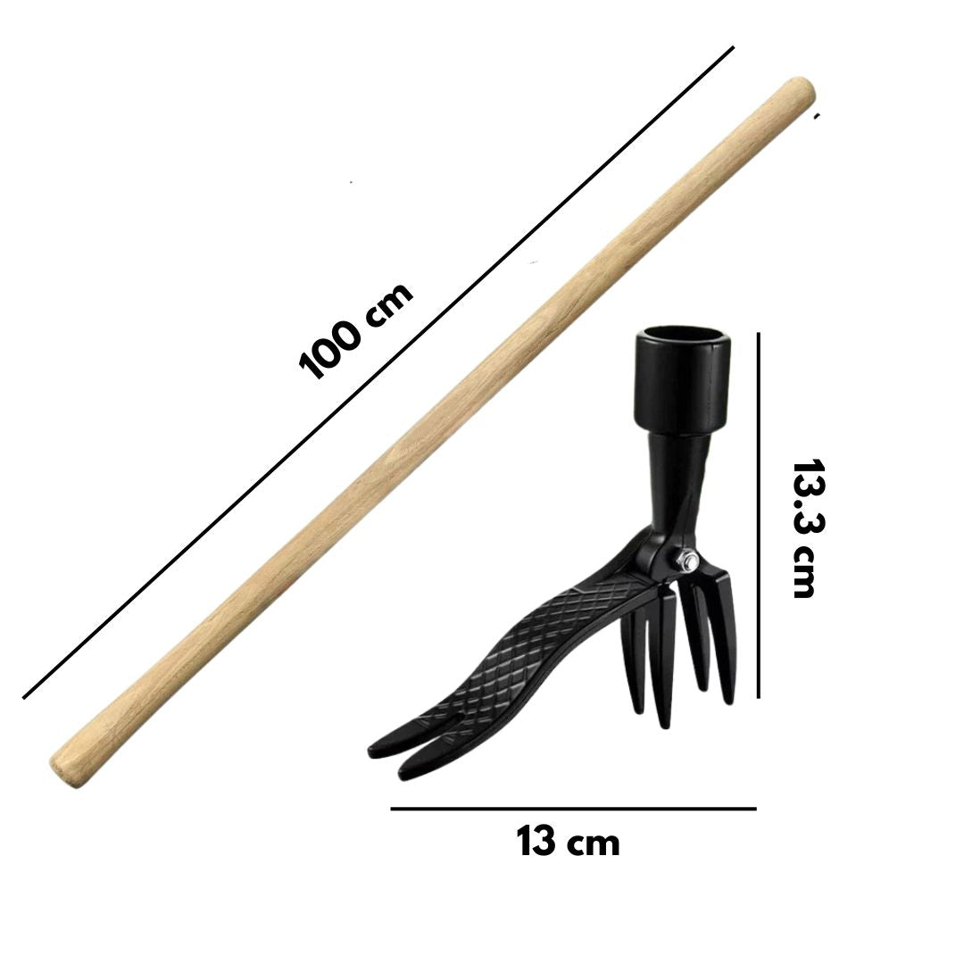 Norvo | Ergonomisk Ugressverktøy | Høystyrkestålklør for Uanstrengt Ugressfjerning i Hager