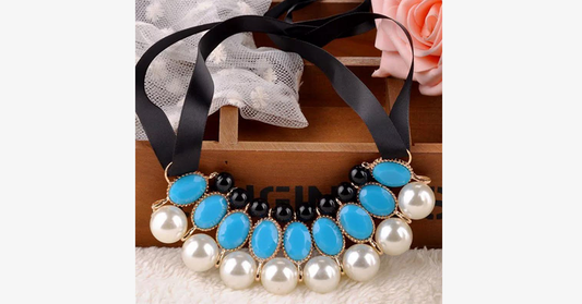 Norvo | Bånd Perle Choker Statement Halskjede