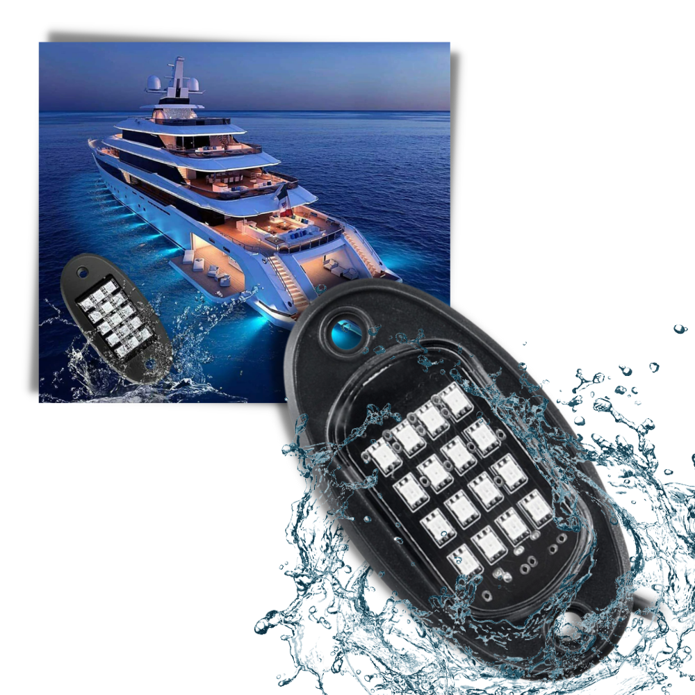 Pakke med 8 RGB lys for kjøretøy