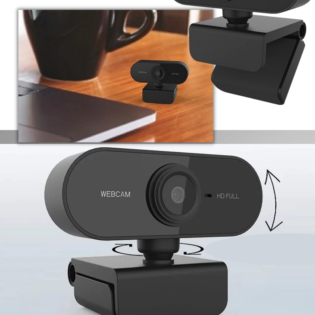 Roterende 1080p HD USB-webkamera med mikrofon
