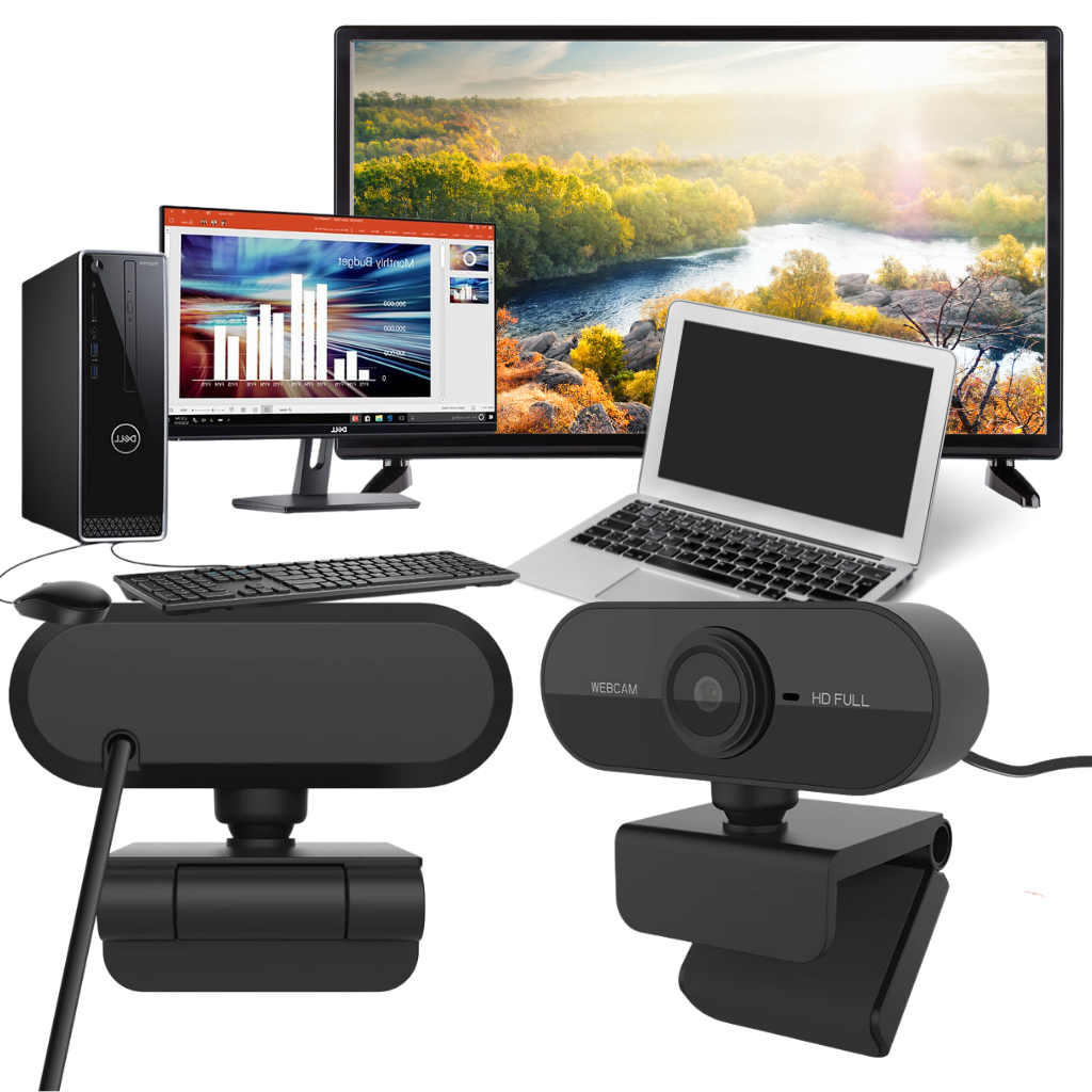 Roterende 1080p HD USB-webkamera med mikrofon