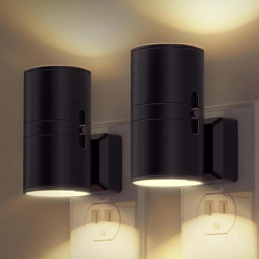 Norvo | Dimmbar plug-in nattlampe med bevegelsessensor - LED-lampe for soverom, ganger og trapper