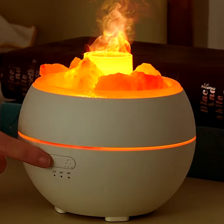 Norvo | Saltlampe Diffuser - 3-i-1 Essensiell Olje Diffuser, Himalaya Saltlampe & Luftfukter
