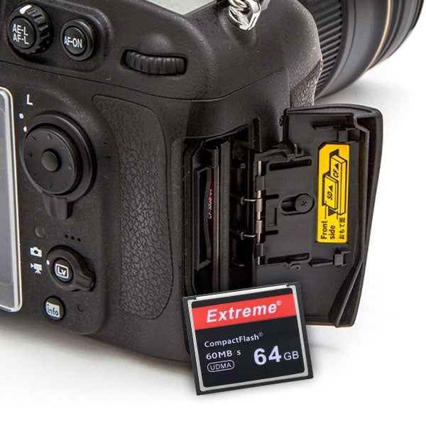 Norvo | 64GB Extreme Compact Flash-kort, 400X lesehastighet, opptil 60 MB/S (100 % sann kapasitet)