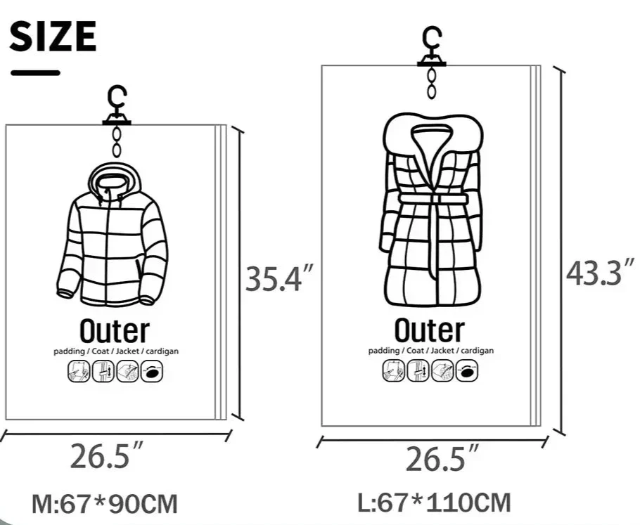 Norvo | Vakuum lagringsposer for klær og tekstiler