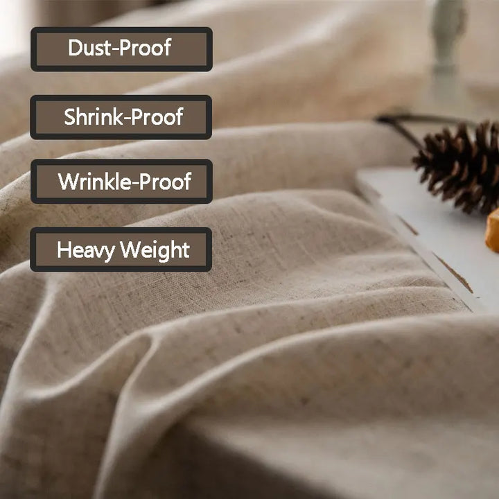 Norvo | 2023 Bomull-Lin Bordduk med Dusker, Rektangulær Bordduk for Spisebord, Kaffe-Te Borddukker, Bryllup Påskedekorasjon