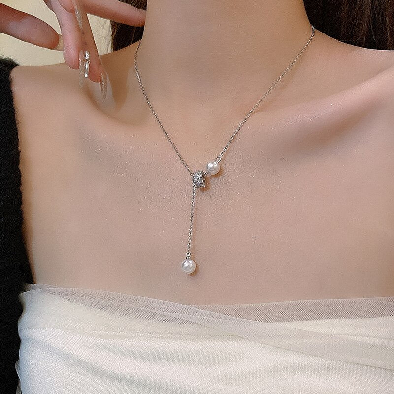 Norvo | Bohemisk Drophalskjede med stilige perler