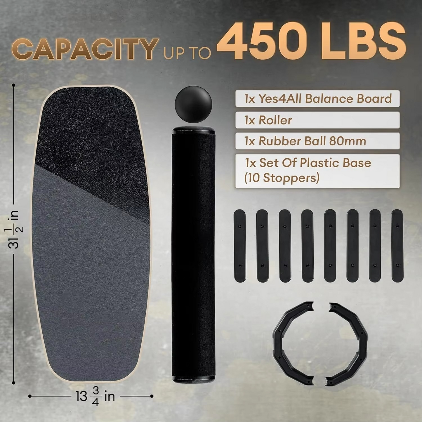 Norvo | 2-i-1 Balansebrett Sett med Rullere & Ball – 9 Justerbare Moduser Surf & Vobbler Trener