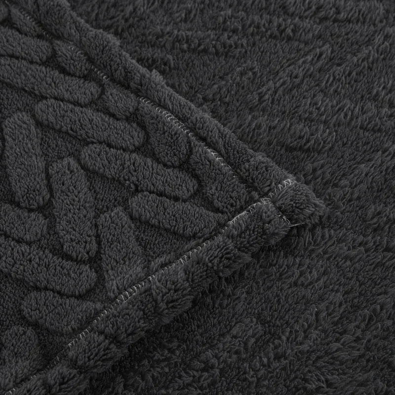 Norvo | Jacquard Fleece Teppe CozyWeave | Enkelt Lag & Dobbeltsidig | Myk Tafu & Shu Bomull Fleece | For Høst & Vinter