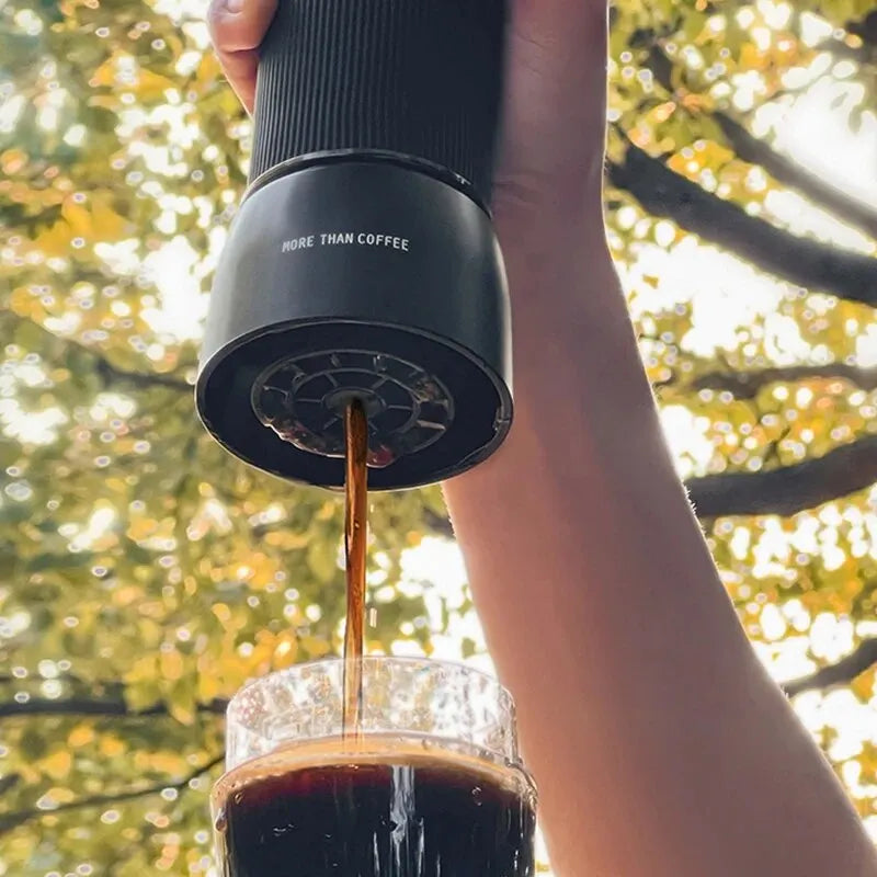 Norvo | Bærbar Kaffe maskin 18 Bar, Håndtrykkoperasjon, ZZUOM CM101, Kompakt Utdrag for Utendørs Camping Reise Bruk