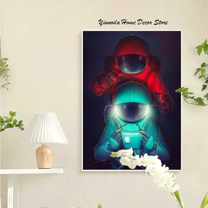 Norvo Among Us Plakat Veggkunst Hjemmeinnredning Rominnredning Digital Maleri Stue Restaurant Kjøkken Kunst