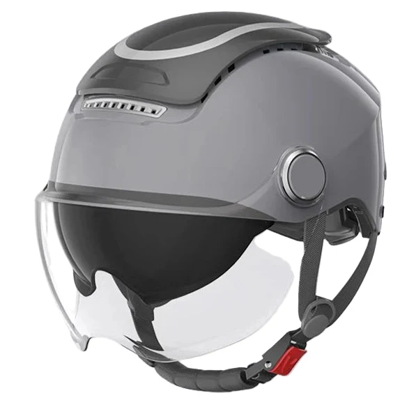 Norvo | Åpen ansikts motorsykkelhjelm med doble linser og pustende sommerdesign – RiderMax