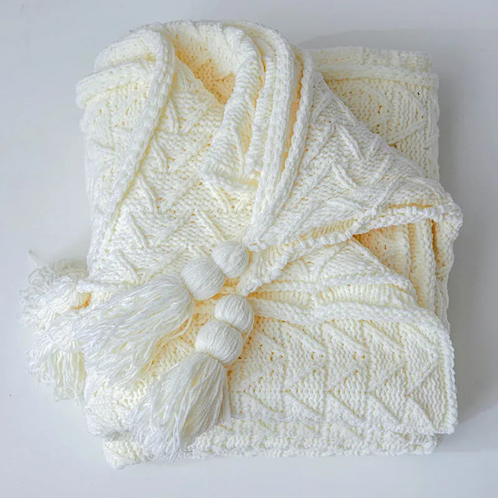 HeartCozy Blanket – Luxe Chenille Blanket with Heart Fringes Norvo