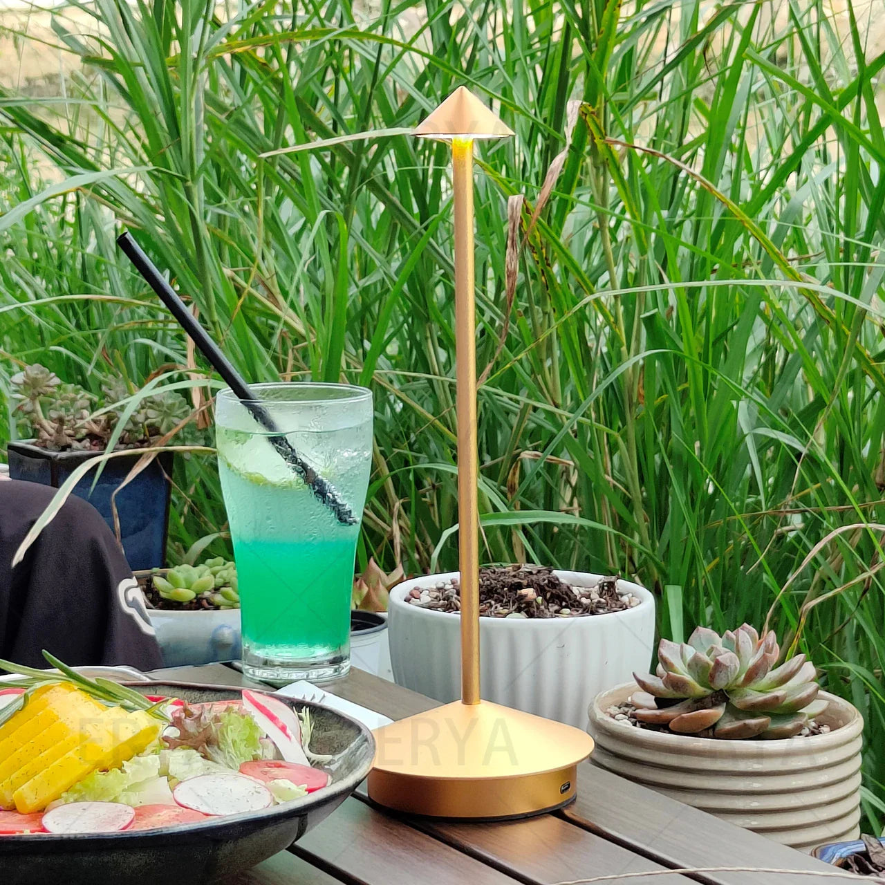 Norvo | Oppladbar Bordlampe Kreativ Spisestue Berøring Led Pina pro Bordlampe Hotell Bar Kaffe Skrivebordslampe Dekorativ Skrivebordslampe