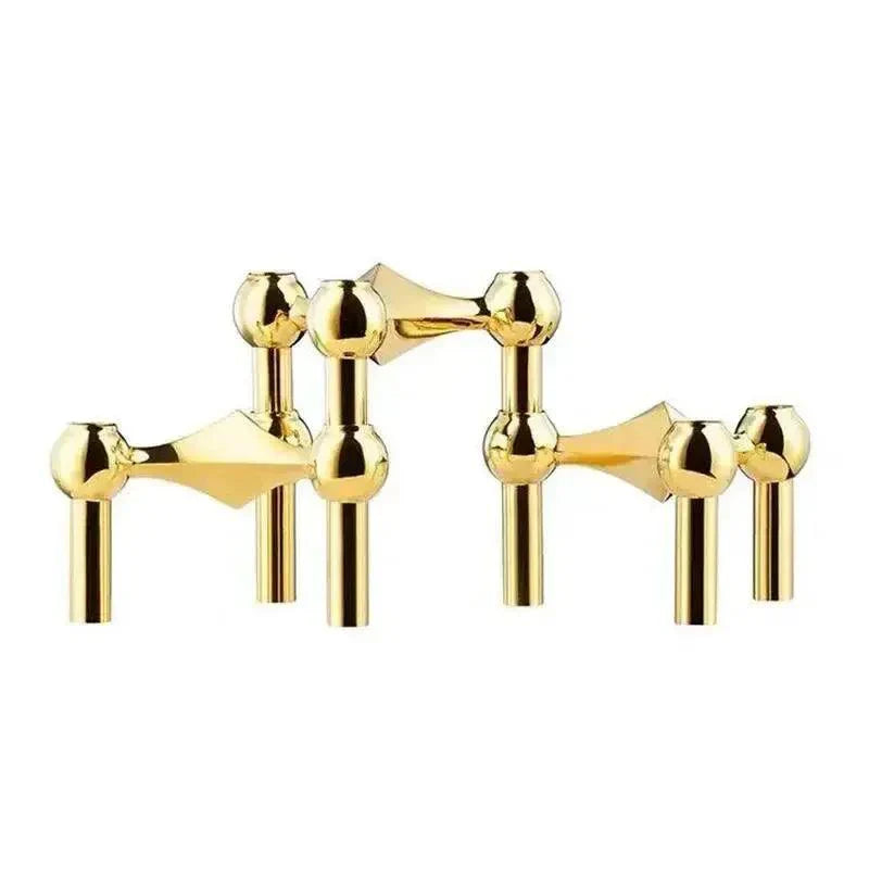 Norvo | Metall Lysestake – Modulært Molekyl Design, Bord & Dekor