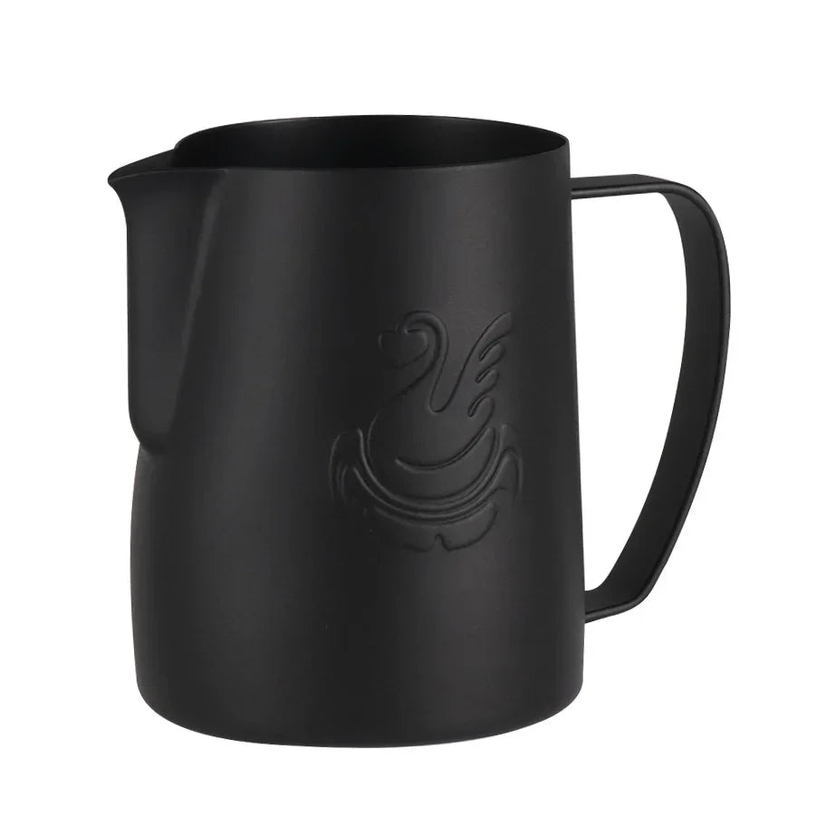 Norvo | 600ml rustfritt stål kaffekanne melkeskummer kopp kremfremstiller espresso latte kunst verktøy elegant svane