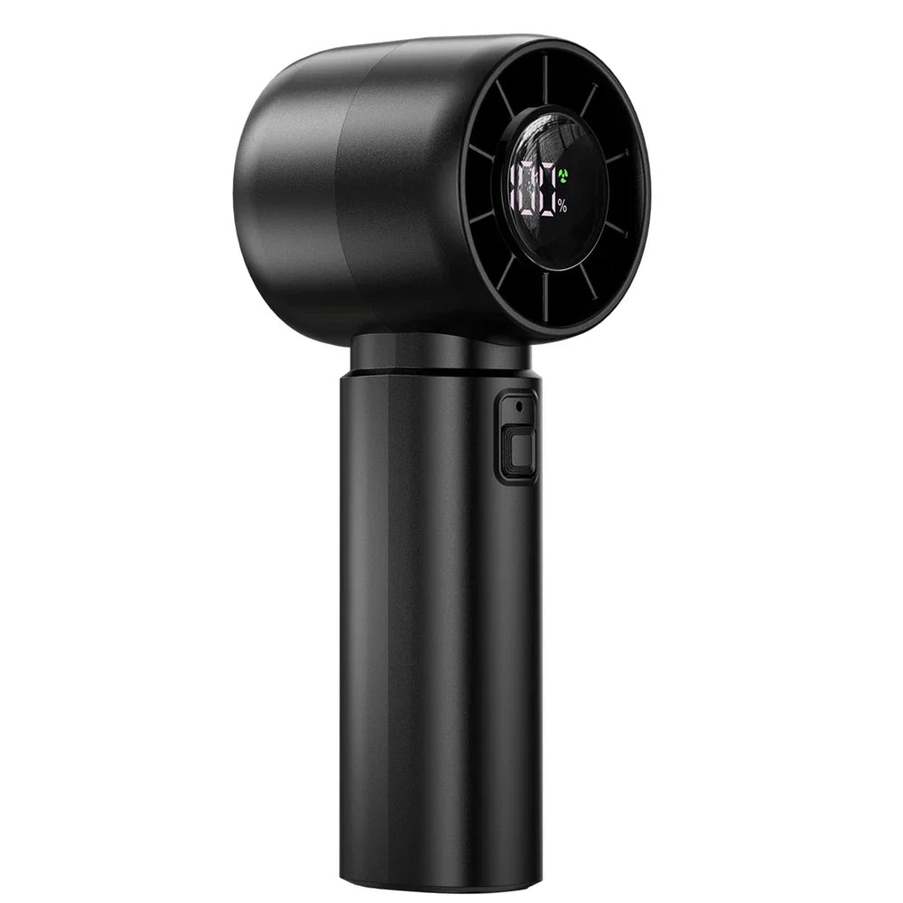 Norvo | Venturox Mini Håndvifte med LED-skjerm | 5-hastighets turbo vifte | 4000mAh batteri | Reisevifte for strand og ferie