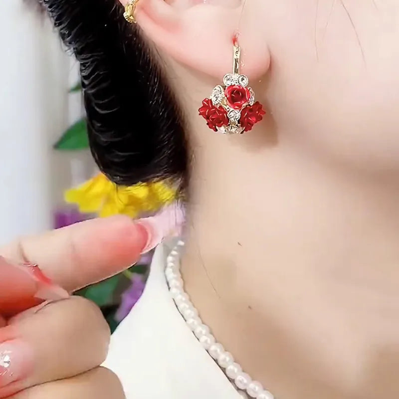 Norvo | Rose Romance Stilige Zirkon Øredobber