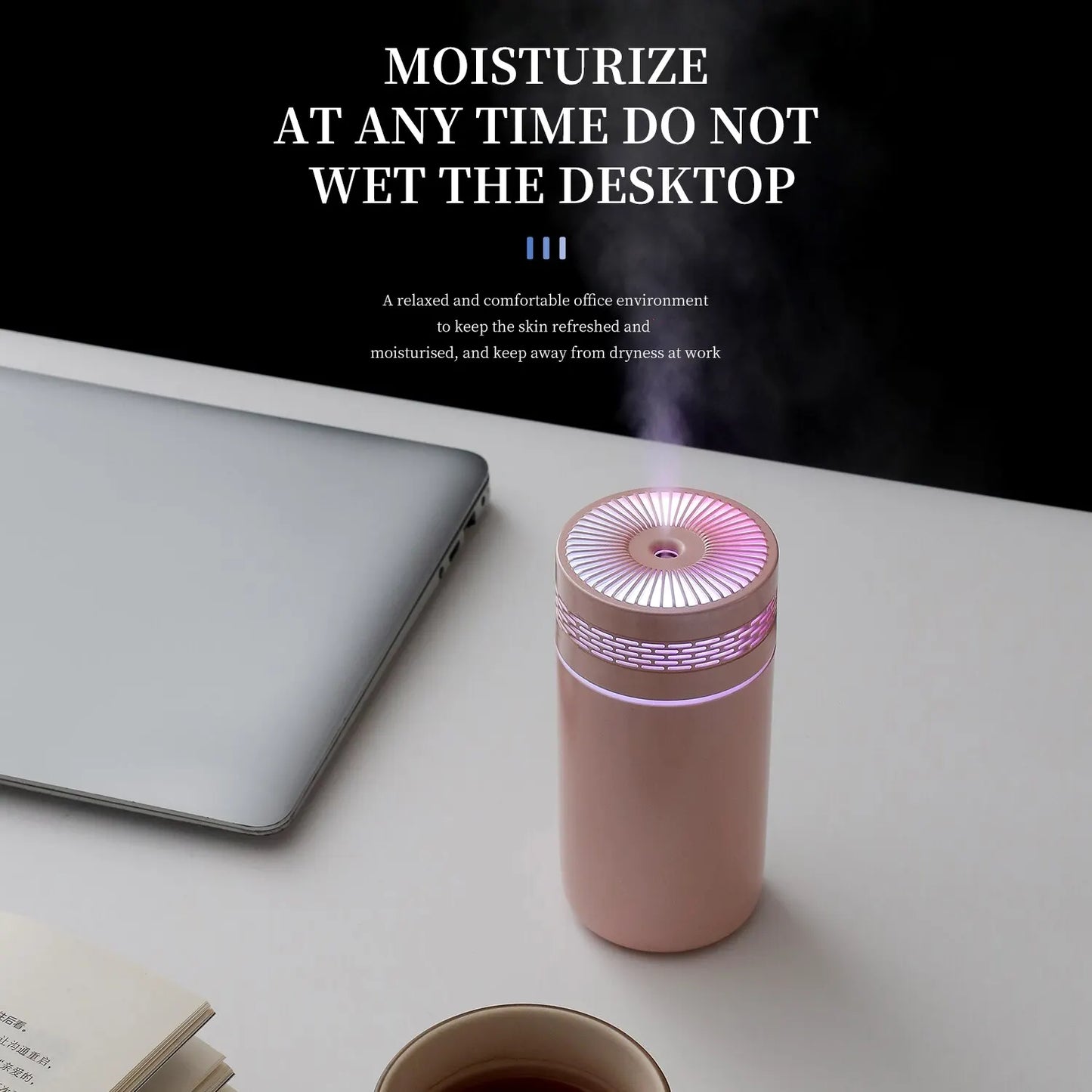 Norvo | 250ML Bærbar Bil Luftfukter - USB LED Eterisk Olje Diffuser