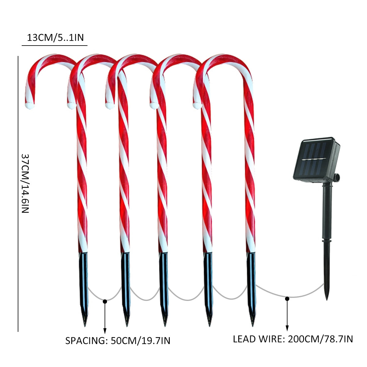 Norvo | Candy Cane Lane LED Solcellelampe