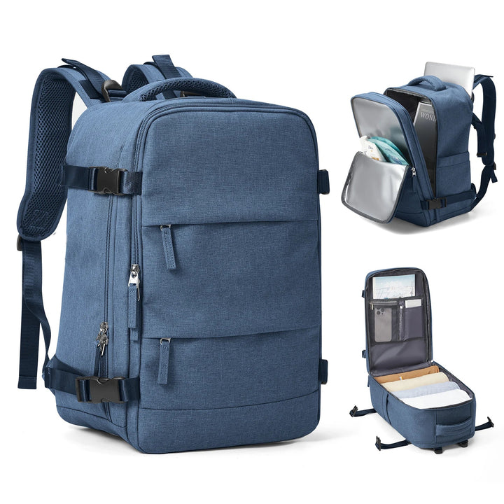 Norvo | Reise Ryggsekk Travomate | Vanntett & Allsidig | 15.6" Laptoprom | Stor Kapasitet med Fukt-Tørr Separasjon