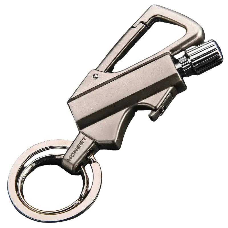 Norvo | FlareKey – Multifunksjonell Nøkkelring Lighter | Vindproof Kerosene Lighter for Utendørs & Hverdagsbruk