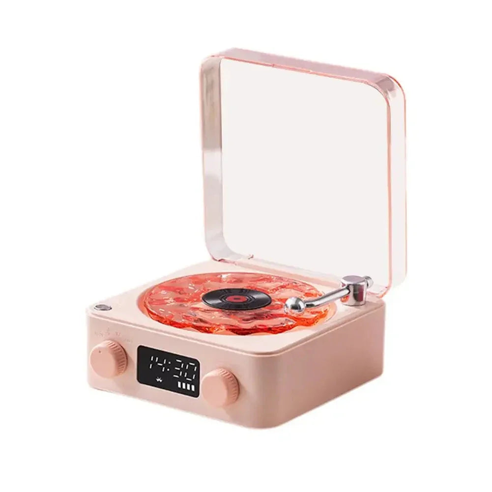 Bluetooth vinylspiller – retro stereo høyttaler med hvit støy & AUX