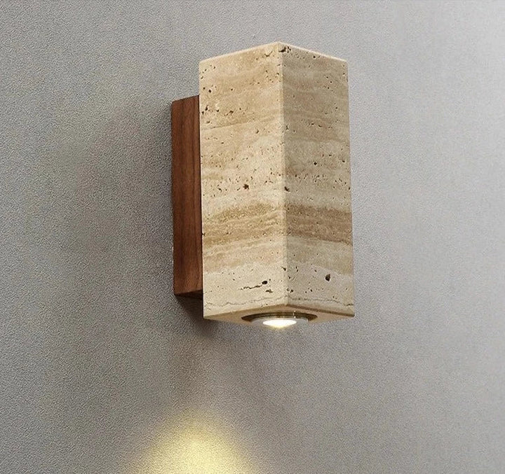 Norvo | Moderne Naturlig LED Vegglampe laget av Travertin