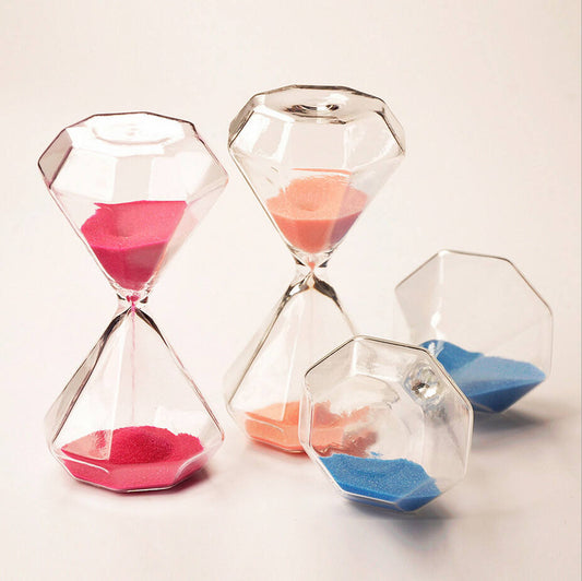 Norvo | 5–60 Minutters diamant sandglass, sandglass, sandglass, barnegave, sandglass, hjemmeinnredning, tilgjengelig i flere fargealternativer