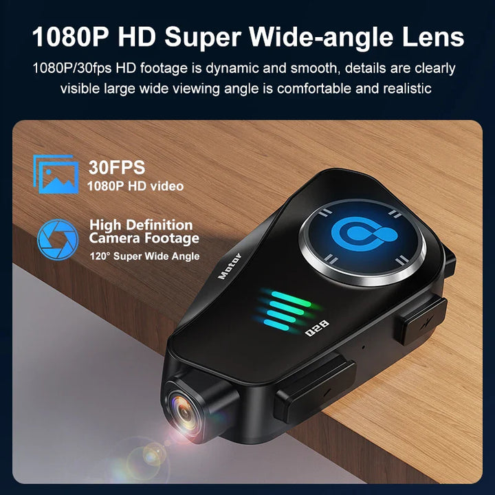 Norvo | Bluetooth Motorsykkelhjelm Kamera 1080P HD Vanntett – ApexRide