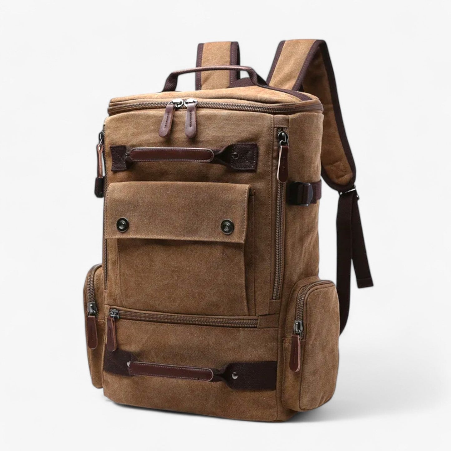 Norvo | Vintage Canvas Backpack – Stilig og funksjonell med laptoplomme for hverdagsliv og eventyr