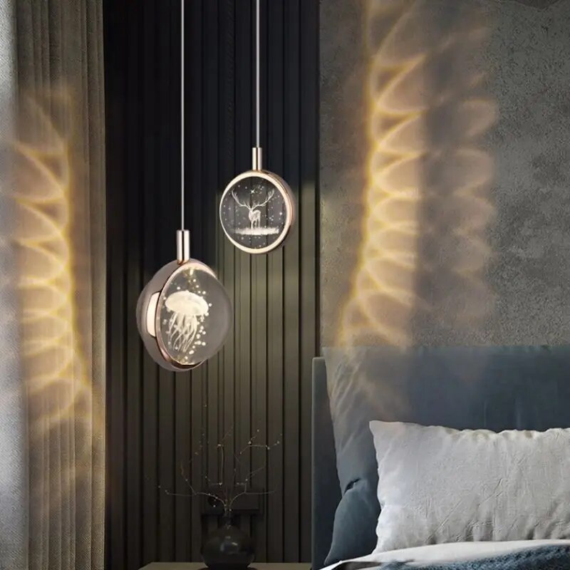 Norvo | Romantiske Krystall Rotasjonstemning LED Lys