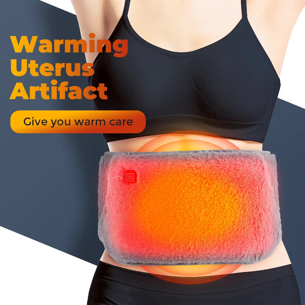 Norvo | ThermaBelt Pro | Elektrisk varmebelte med grafen-teknologi | 3-trinns temperaturkontroll | Hånd- og midjevarmer laget av krystallfløyel | USB-drevet