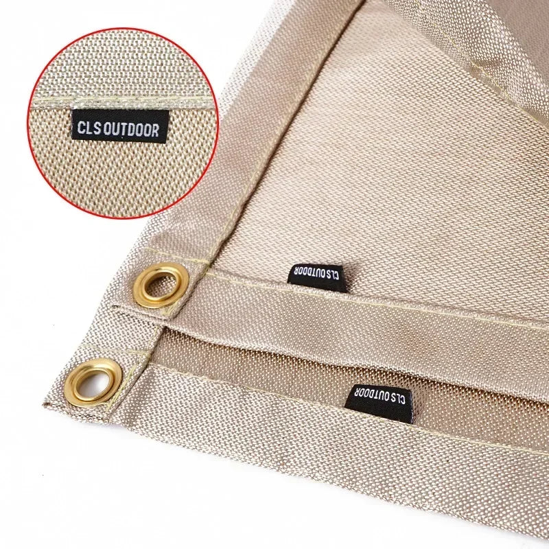 Norvo | CampVita Brannbeskyttelse Camping Matte | Varmeresistent & Brannsikker | Ideell for Grill & Leirbål | Glassfiber Beige