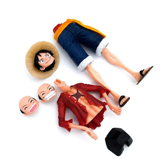 Selvsikker Smiley Luffy Ansiktsbyttende Anime Figur - 11-tommers Action Dukke Modell for Samlere og Fans