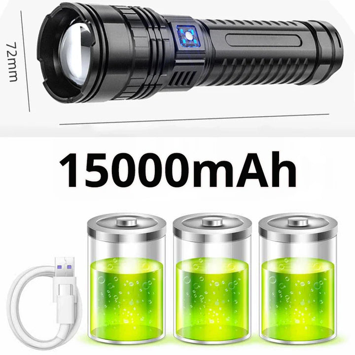 Norvo | Oppladbar 10000 Lumen LED lommelykt 1+1 GRATIS – Striker
