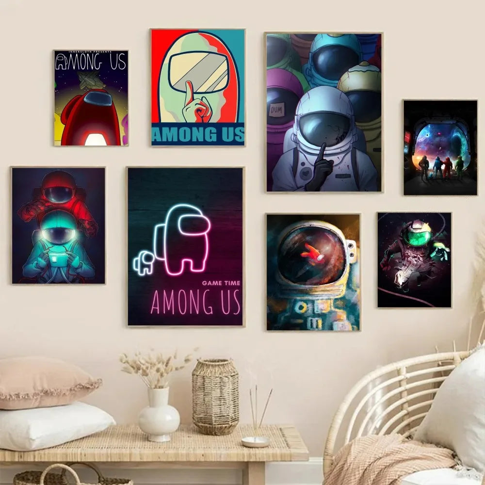 Norvo Among Us Plakat Veggkunst Hjemmeinnredning Rominnredning Digital Maleri Stue Restaurant Kjøkken Kunst