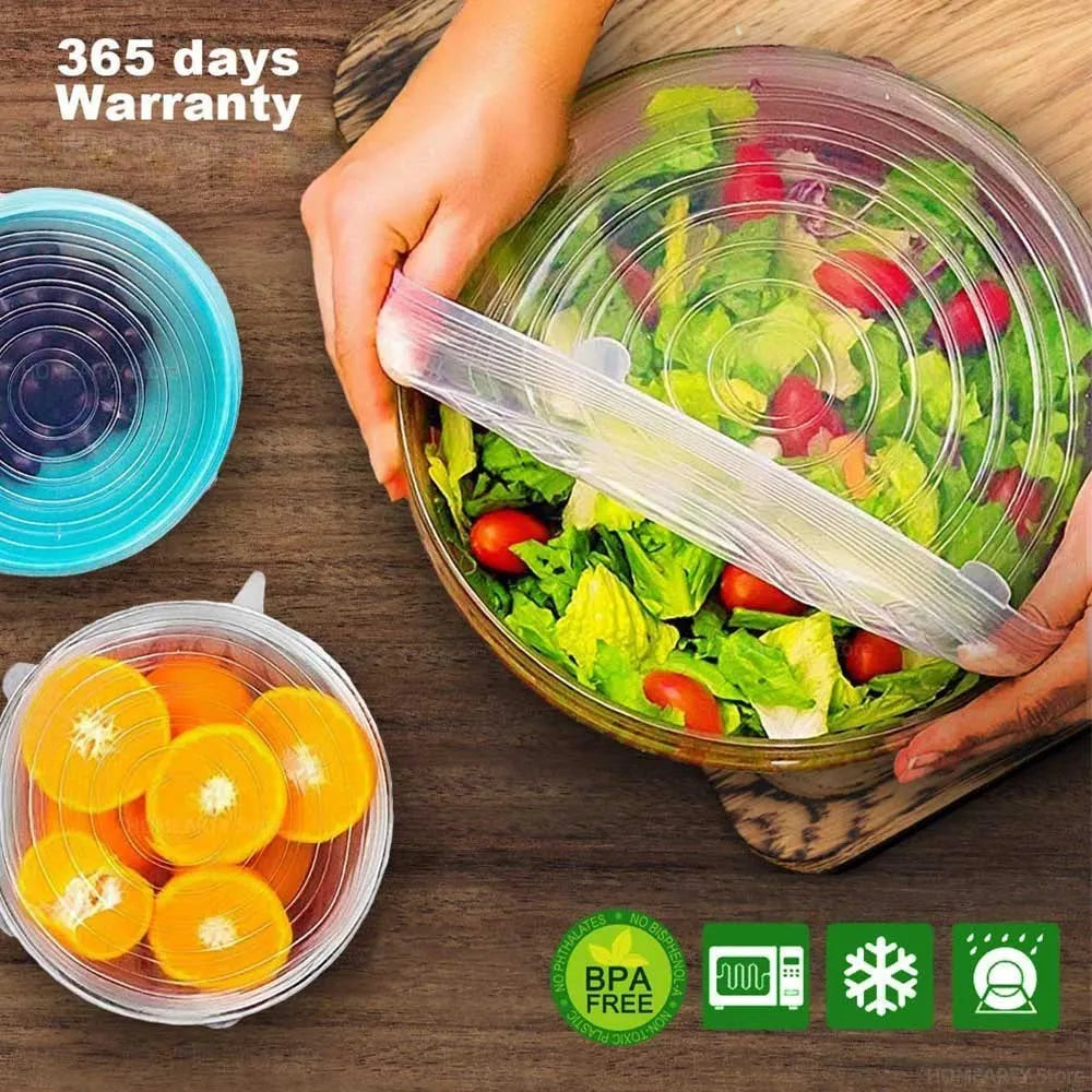 Norvo | Elastiske Silikon Lokkkapper 6PCS